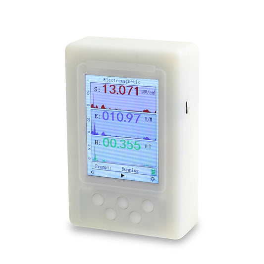 BR-9A Handheld Electromagnetic Radiation Detector Semi-functional Type Electromagnetic Radiation Tester - White