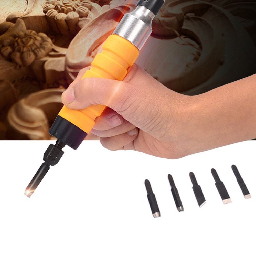 Electric Chisel Carving Tool Woodworking Woodcut Hand Carving Machine - EU Plug