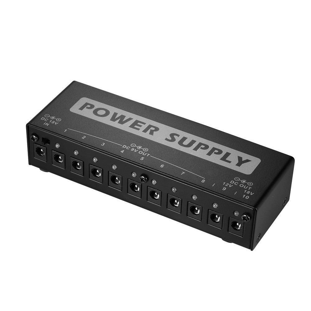 Portable Guitar Effect Power Supply Station Distributor for 9V/ 12V/ 18V Guitar Effects - EU Plug