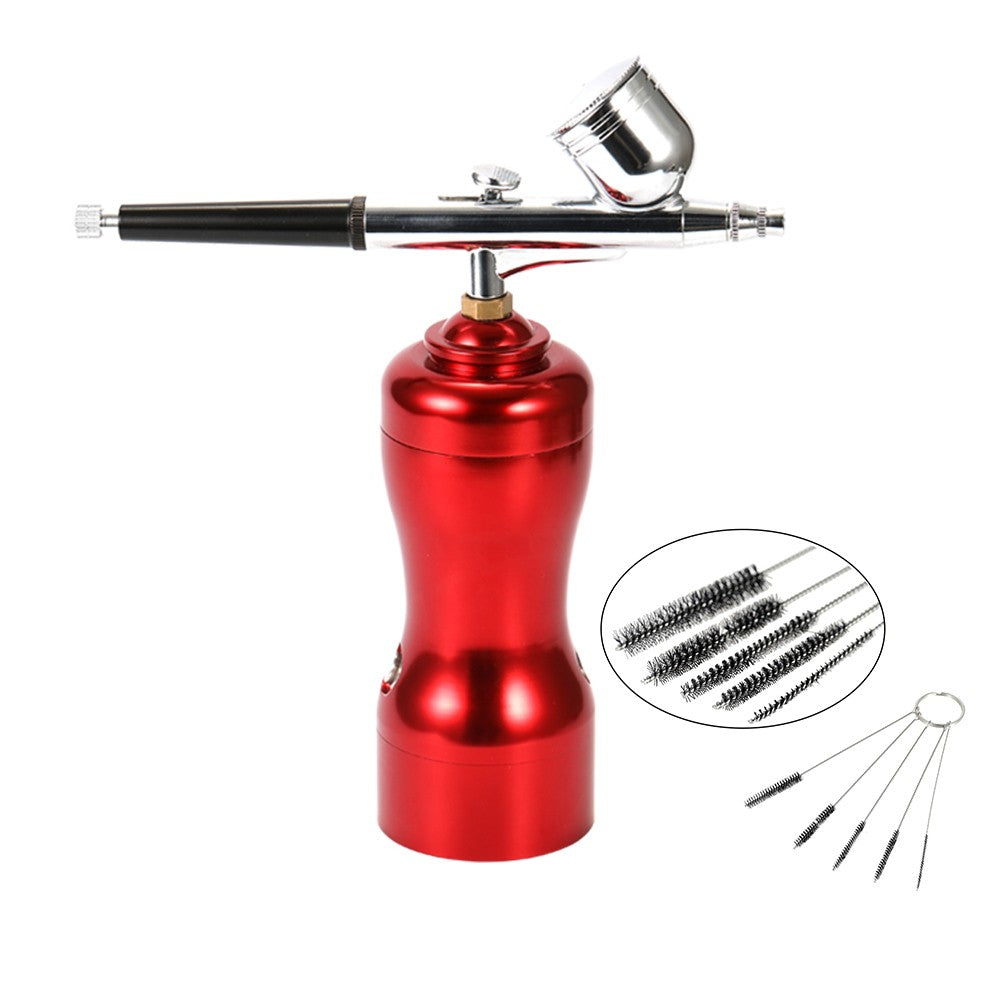 Mini Portable Beautiful Airbrush Set Small Spray Pump Pen Set Air Compressor Kit for Art Painting Tattoo Craft - Red Spray Pump