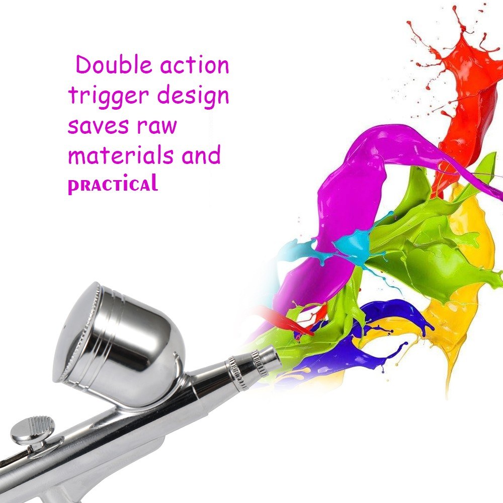 Mini Portable Beautiful Airbrush Set Small Spray Pump Pen Set Air Compressor Kit for Art Painting Tattoo Craft - Airbrush