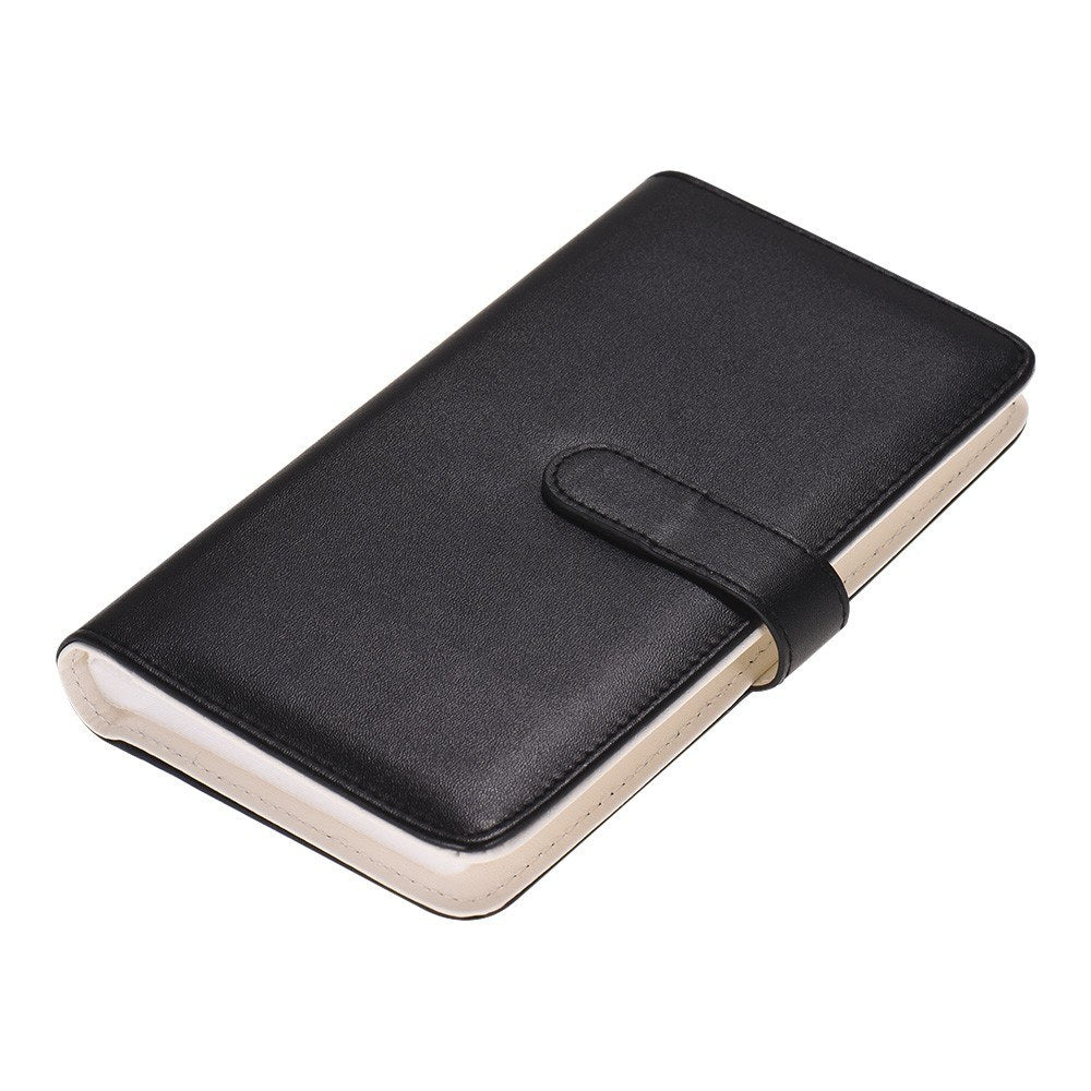 80 Pockets Portable Mini Magnetic Closure Photo Album Photo Pictures Book Album - Black