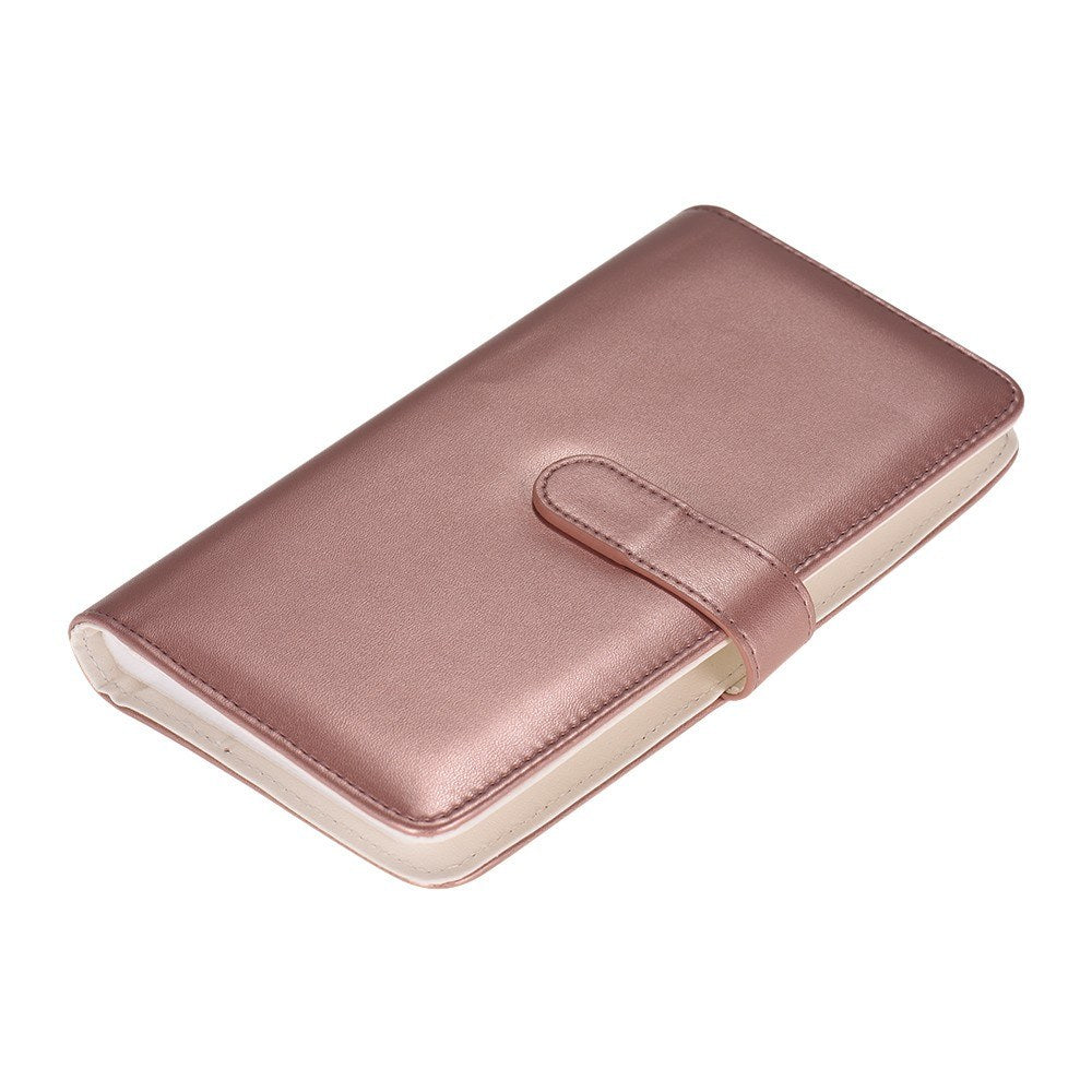 80 Pockets Portable Mini Magnetic Closure Photo Album Photo Pictures Book Album - Rose Gold