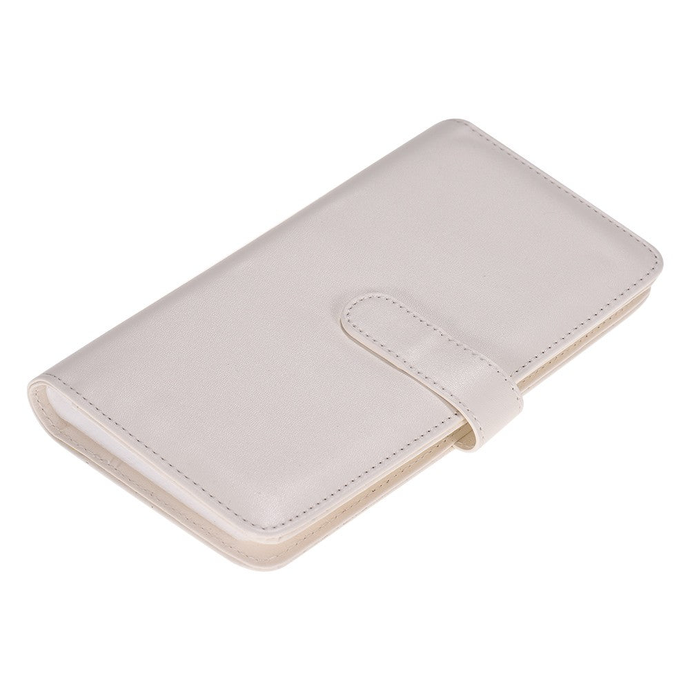 80 Pockets Portable Mini Magnetic Closure Photo Album Photo Pictures Book Album - White