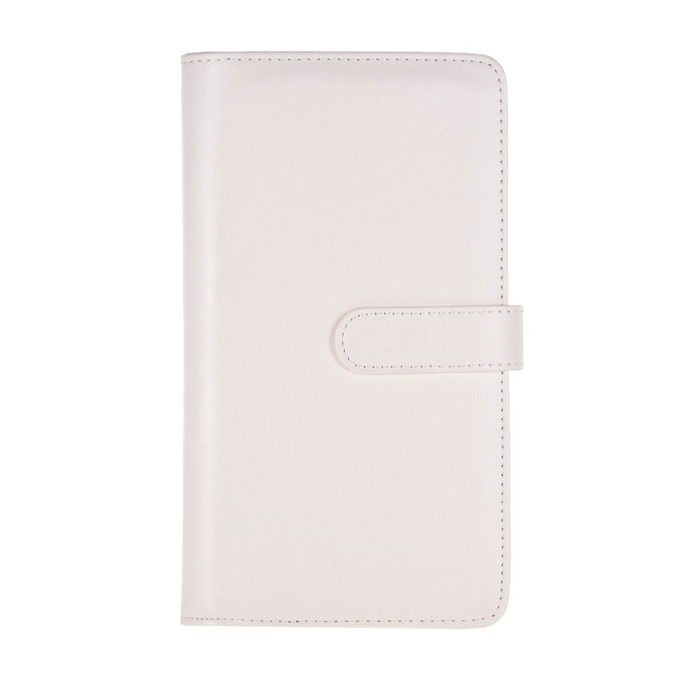80 Pockets Portable Mini Magnetic Closure Photo Album Photo Pictures Book Album - White