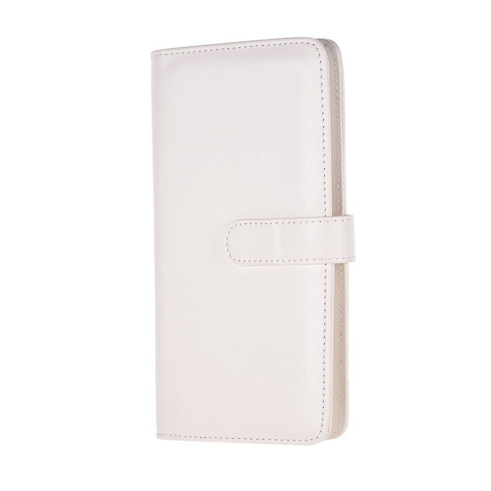 80 Pockets Portable Mini Magnetic Closure Photo Album Photo Pictures Book Album - White