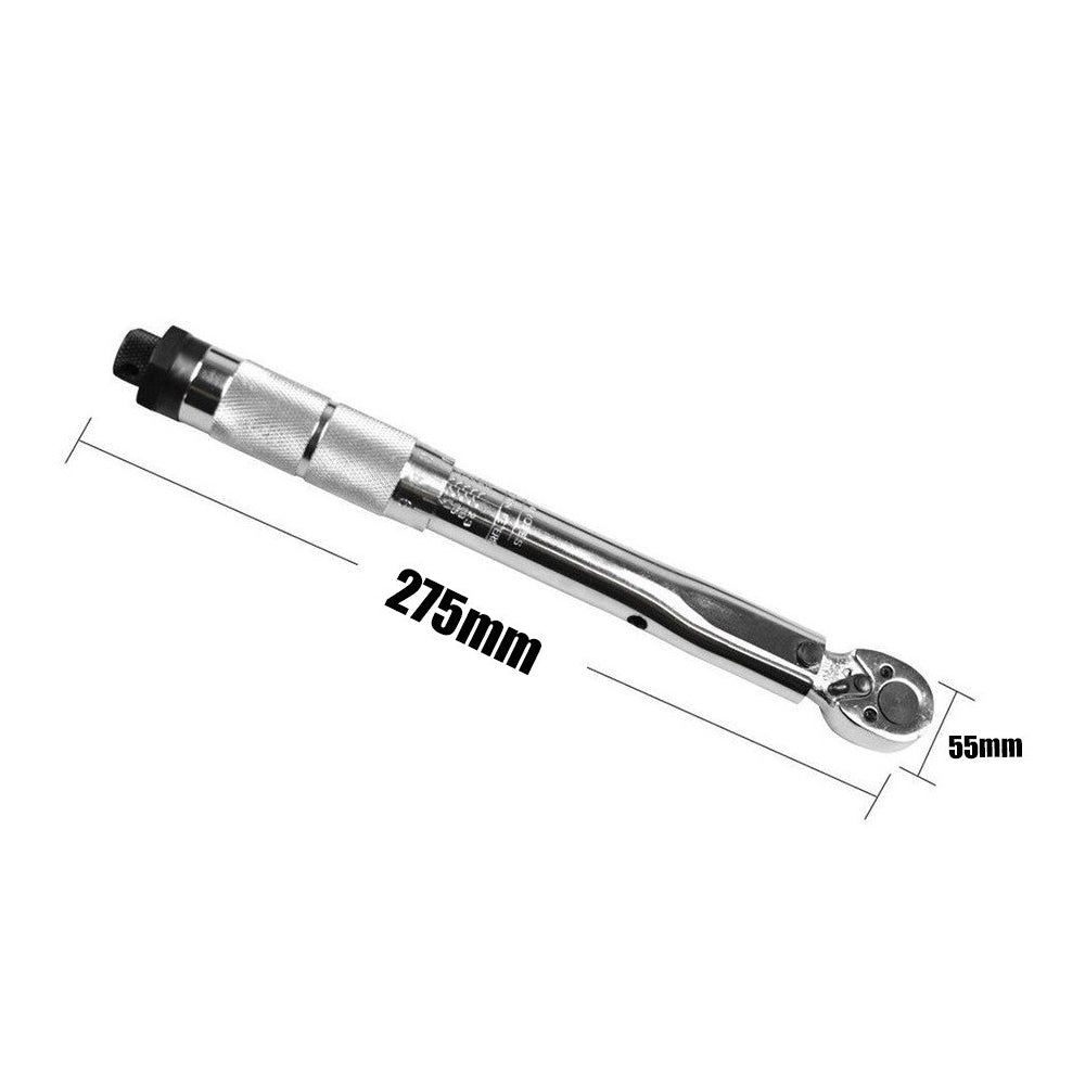 1/4-Inch DR 5-25Nm Drive Click Torque Wrench High Precision Adjustable Bike Torque Wrenches Car Repairing Tool Calibrated with Storage Case