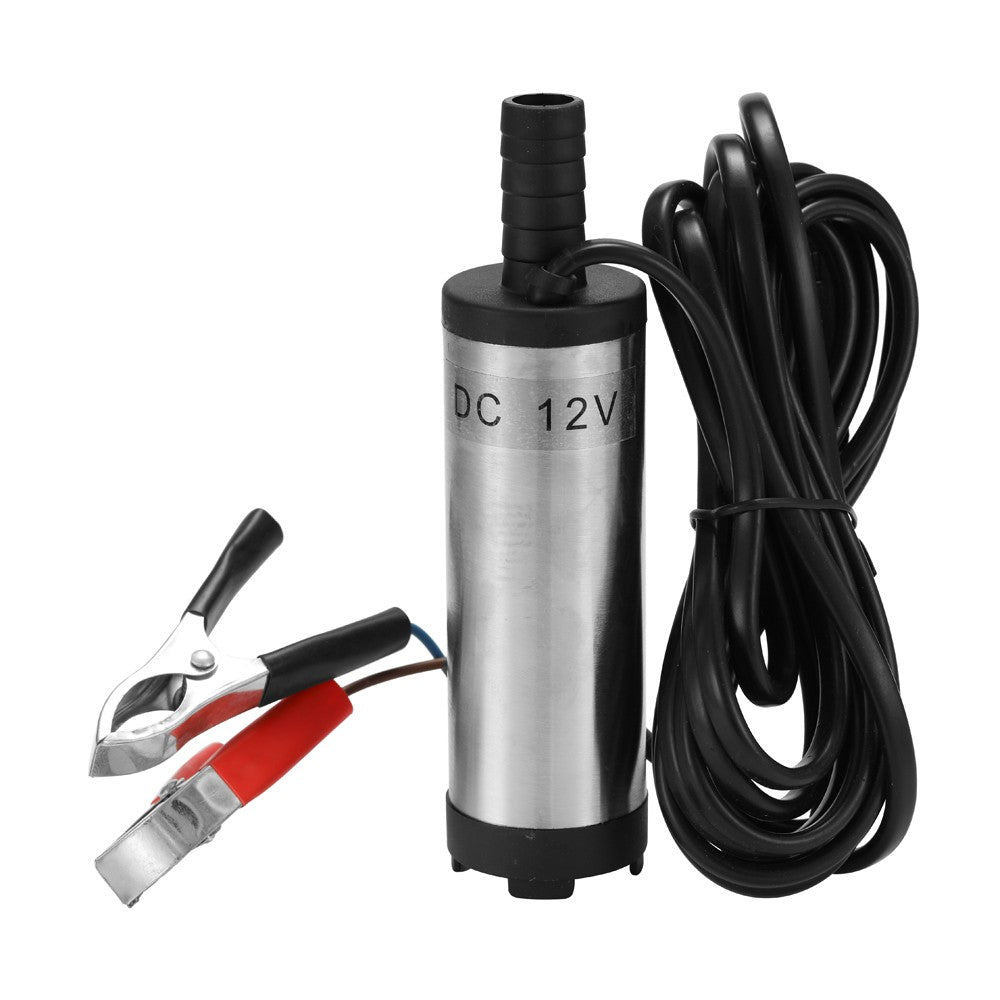 DC 12V Electric Submersible Pump Stainless Steel Submersible Pumps for Water Oil Kerosene 12 L/min Refueling Tool