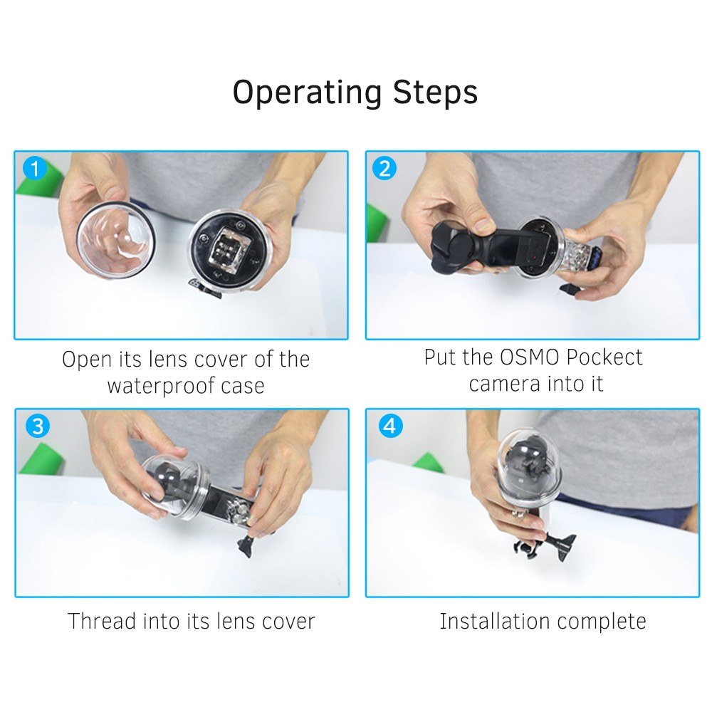 Professional Diving Waterproof Case Protective Shell Camera Housing for DJI OSMO Pocket Camera