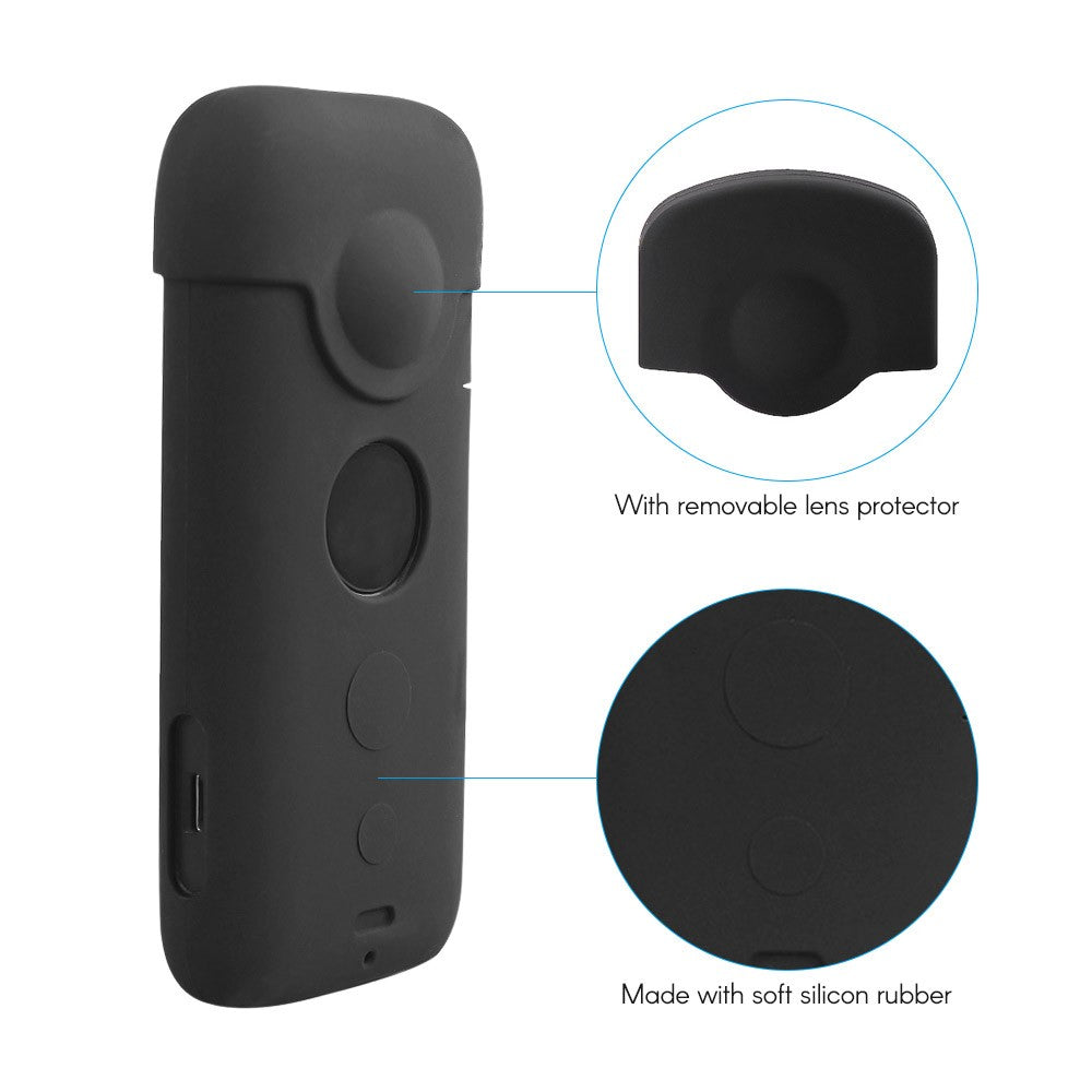 Silicone Camera Case Protector with Lens Protecting Cover for Insta360 One X Action Camera Accessories