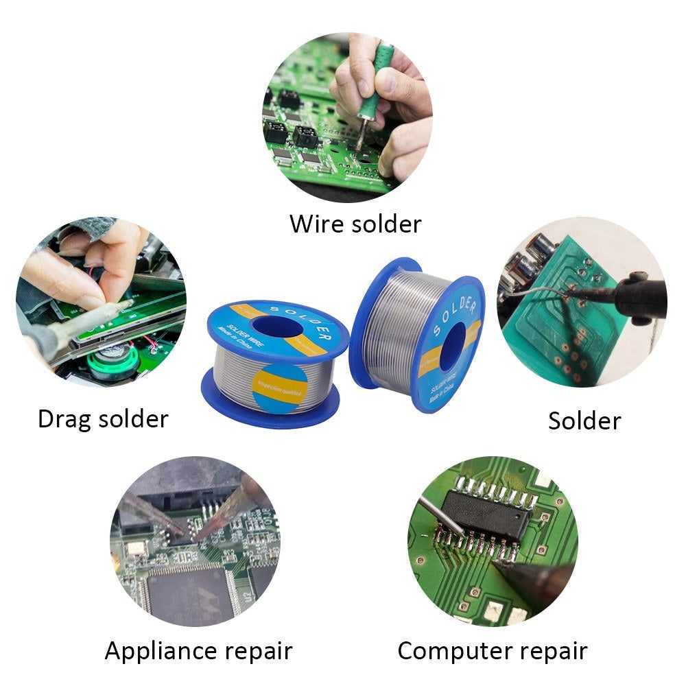 60/40 Tin Lead Solder Wire with Rosin for Electrical Soldering - 1.0mm x 20g