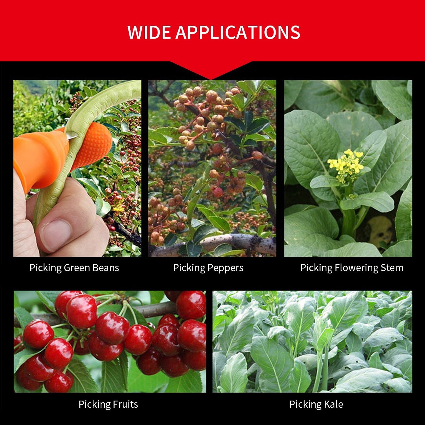 Silicone Thumb Knife Separate Rubber Finger Cot Thumb Cutter for Picking Vegetables Strawberries Grapes