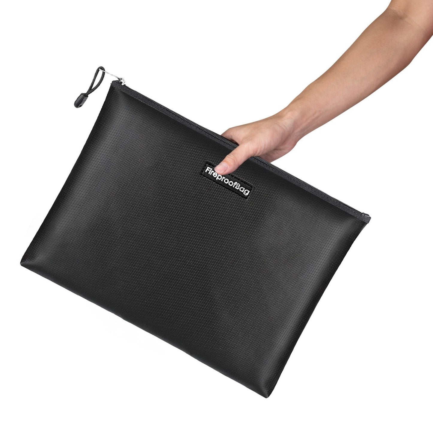 Fireproof Document Bag Silicone Coated Fiberglass Waterproof Money Bag with Zipper Closure Safe Storage Pouch