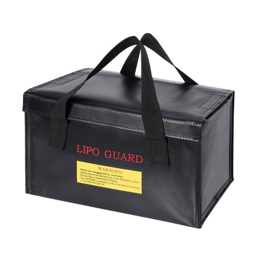 Explosionproof Lipo Battery Safe Bag Guard for Battery Storage and Charging, Size: 260 x 130 x 150mm - Black