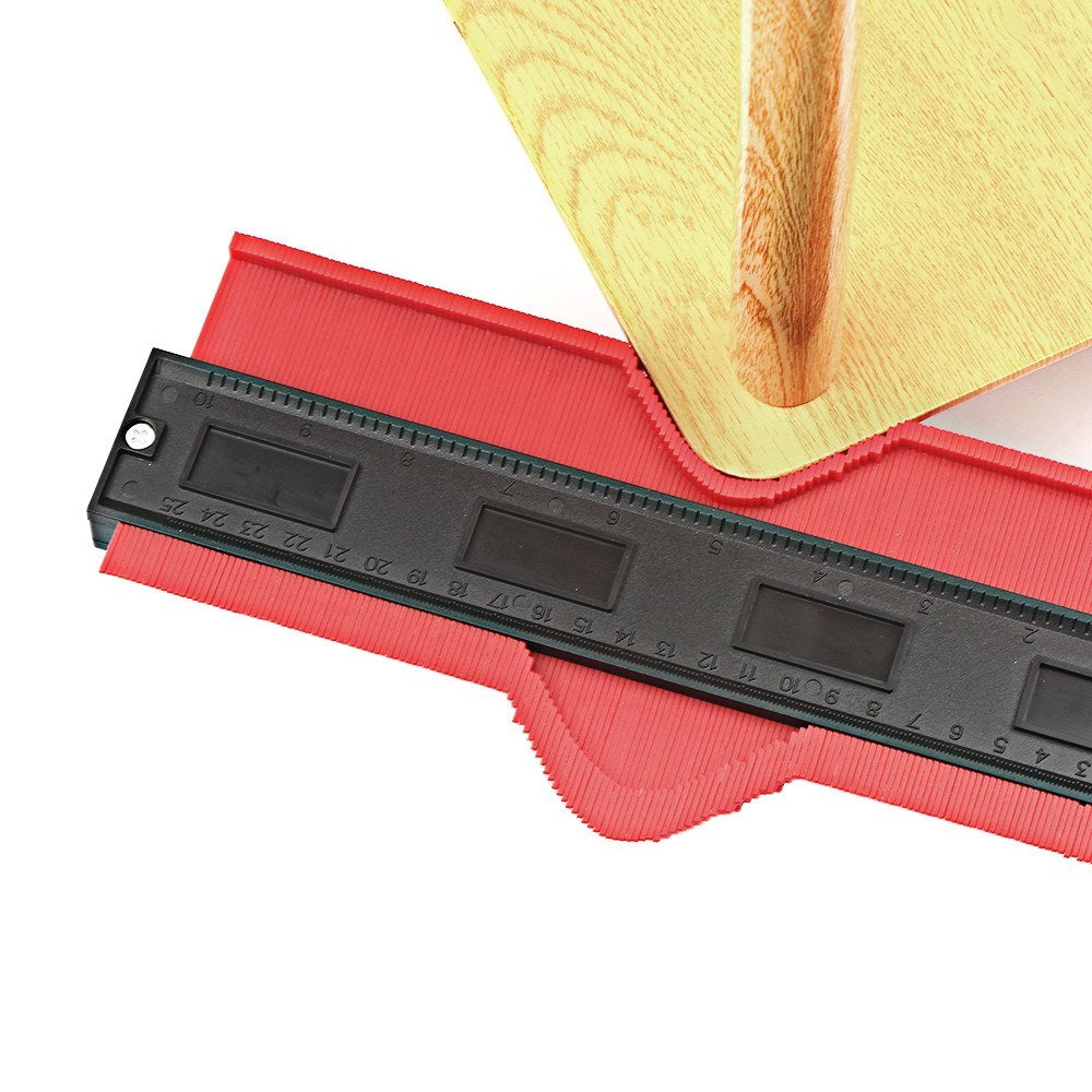 Universal Ruler &amp; Contour Gauge Duplicator Tool 6-Sided Multi Angle Measuring Tool 10-inch Profile Gauge Measure Ruler