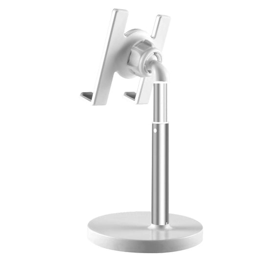 Liftable Aluminum Alloy Phone Stand for Desk / Bed Compatible with Cellphones and Tablets Smaller than 10 Inch - Silver/Liftable Phone Stand