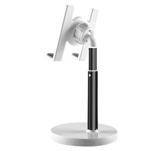 Liftable Aluminum Alloy Phone Stand for Desk / Bed Compatible with Cellphone and Tablet Smaller than 10 Inch - Black/Liftable Phone Stand