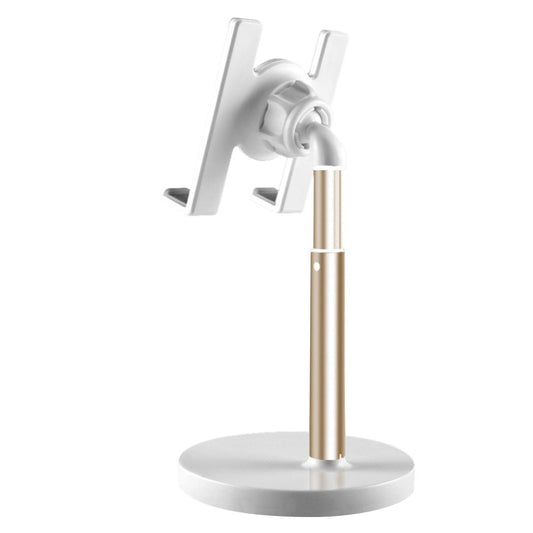 Liftable Aluminum Alloy Phone Stand for Desk / Bed Compatible with Cellphone and Tablet Smaller than 10 Inch - Gold/Liftable Phone Stand