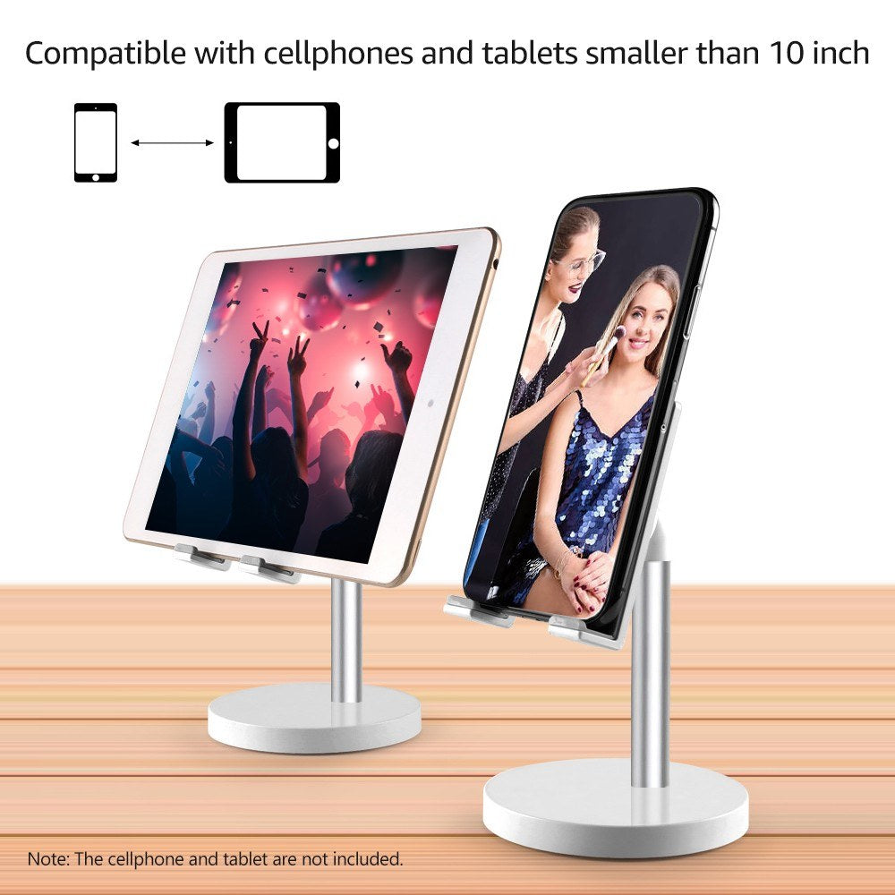 Aluminum Alloy Phone Stand for Desk / Bed Compatible with Cellphone and Tablet Smaller than 10 Inch - Pink/Standard Phone Stand