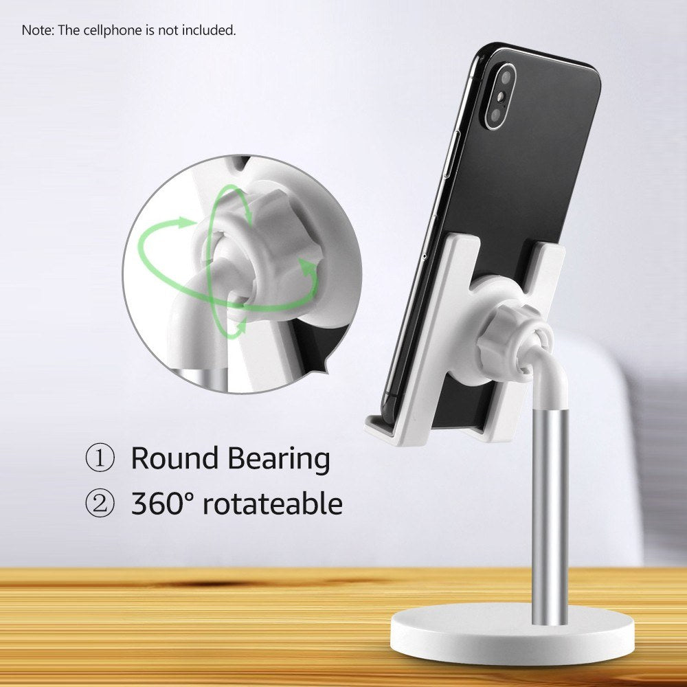 Aluminum Alloy Phone Stand for Desk / Bed Compatible with Cellphone and Tablet Smaller than 10 Inch - Pink/Standard Phone Stand