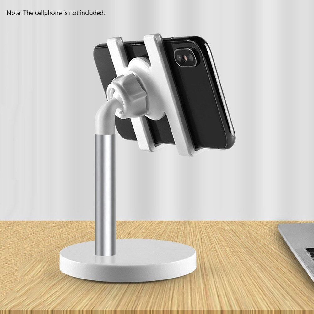 Aluminum Alloy Phone Stand for Desk / Bed Compatible with Cellphone and Tablet Smaller than 10 Inch - Silver/Standard Phone Stand