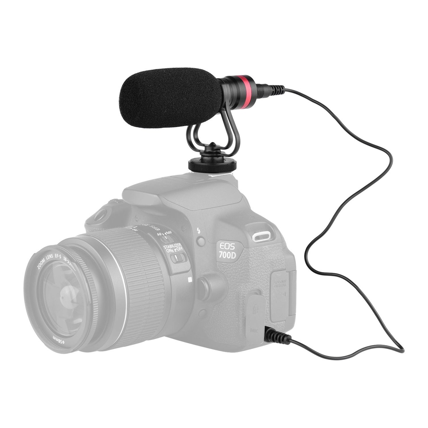 Cardioid Directional Condenser Microphone with Anti-Shock Mount 3.5mm TRS and TRRS Audio Output Cables