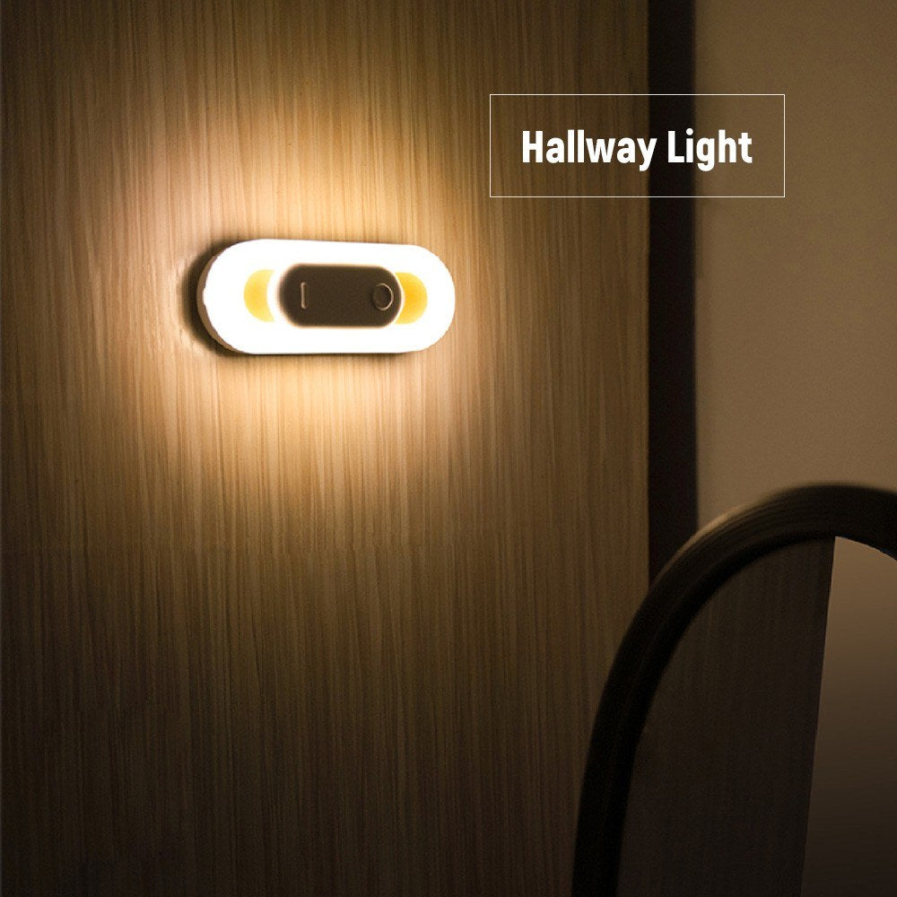 Smart Night Light USB Rechargeable Motion Sensor Light for Bedroom Bathroom - Yellow