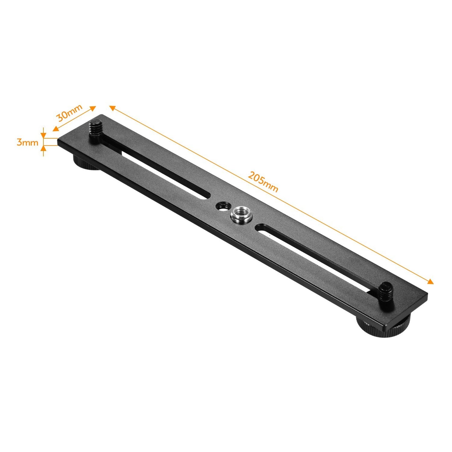 Dual Camera Mount Tripod Bracket Camera Flash Brackets Extension Bar with 1/4 Inch Screw for Camera DSLR LED Light Stand Microphone