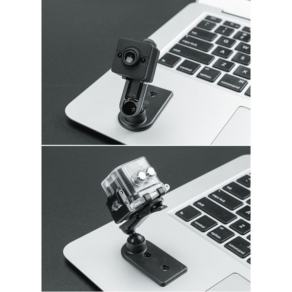 1080P 12MP Mini Micro Camera Full HD Video Cam 155&#176; Wide Angle Lens Night Vision Audio Motion Detection with Clip Camera Mount Waterproof Shell