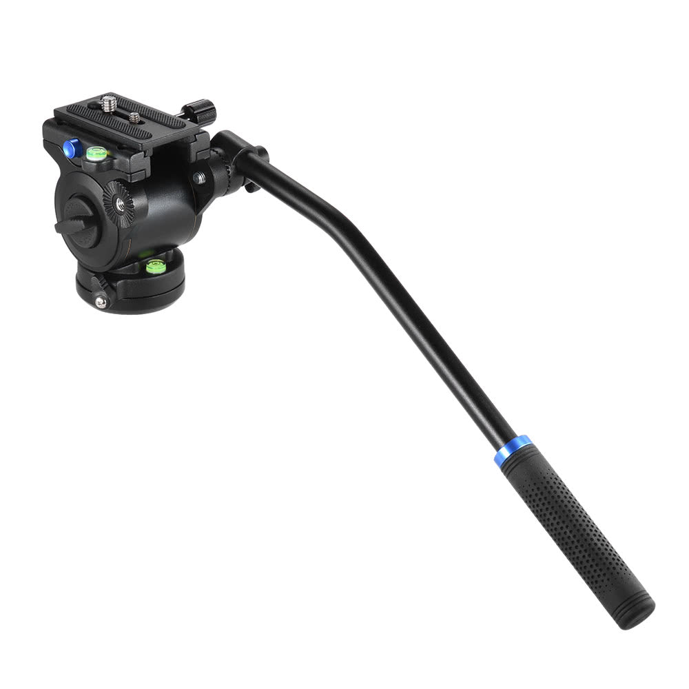 Andoer Photography Video Head Fluid Drag Tilt Hydraulic Damping Head Base Diameter 60mm/2.4inch w/ Quick Release Plate for Canon Nikon Sony DSLR Camera Tripod Monopod Slider Rail