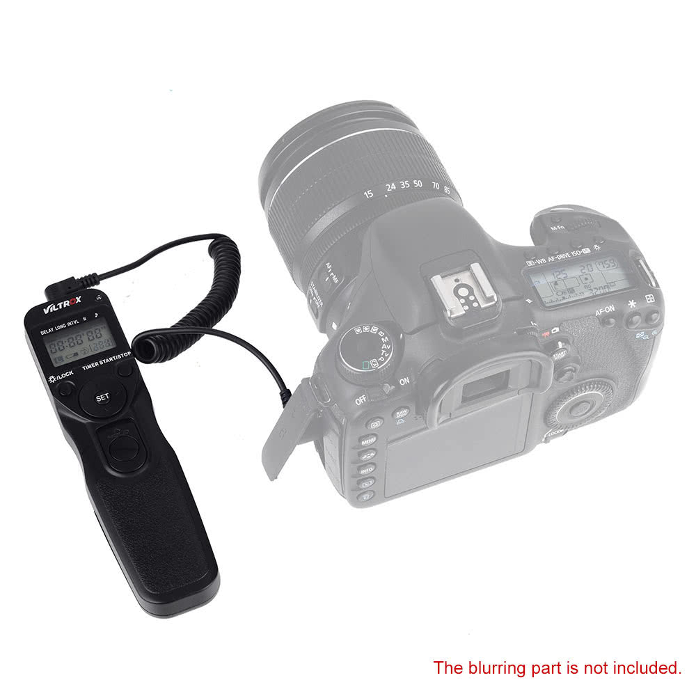 VILTROX Time Lapse Intervalometer Timer Remote Control Shutter with C3 Cable for Canon 1D Series 5D 5DII 5DIII 7D 10D 20D D30 40D 50D