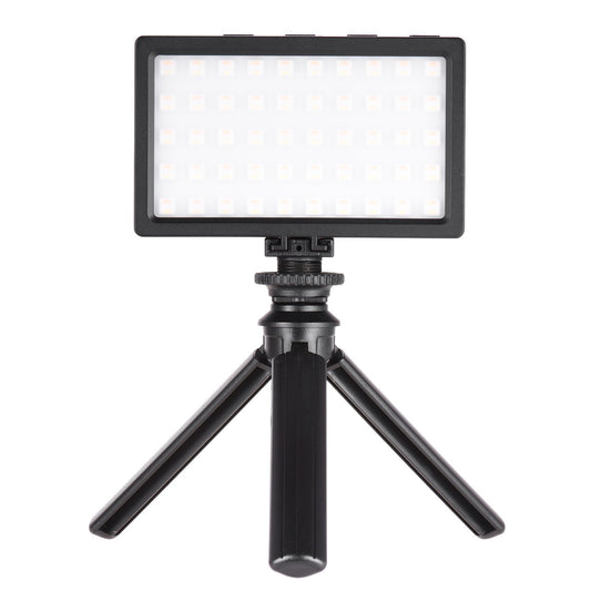LIYADI RGB Color Camera Lamp Set with 50pcs LED Beads Mini Rechargeable Photography LED Video Light 9 Lighting Modes 12 Brightness Levels 3200~5600K Color Temperature Fill-in On-Camera Light