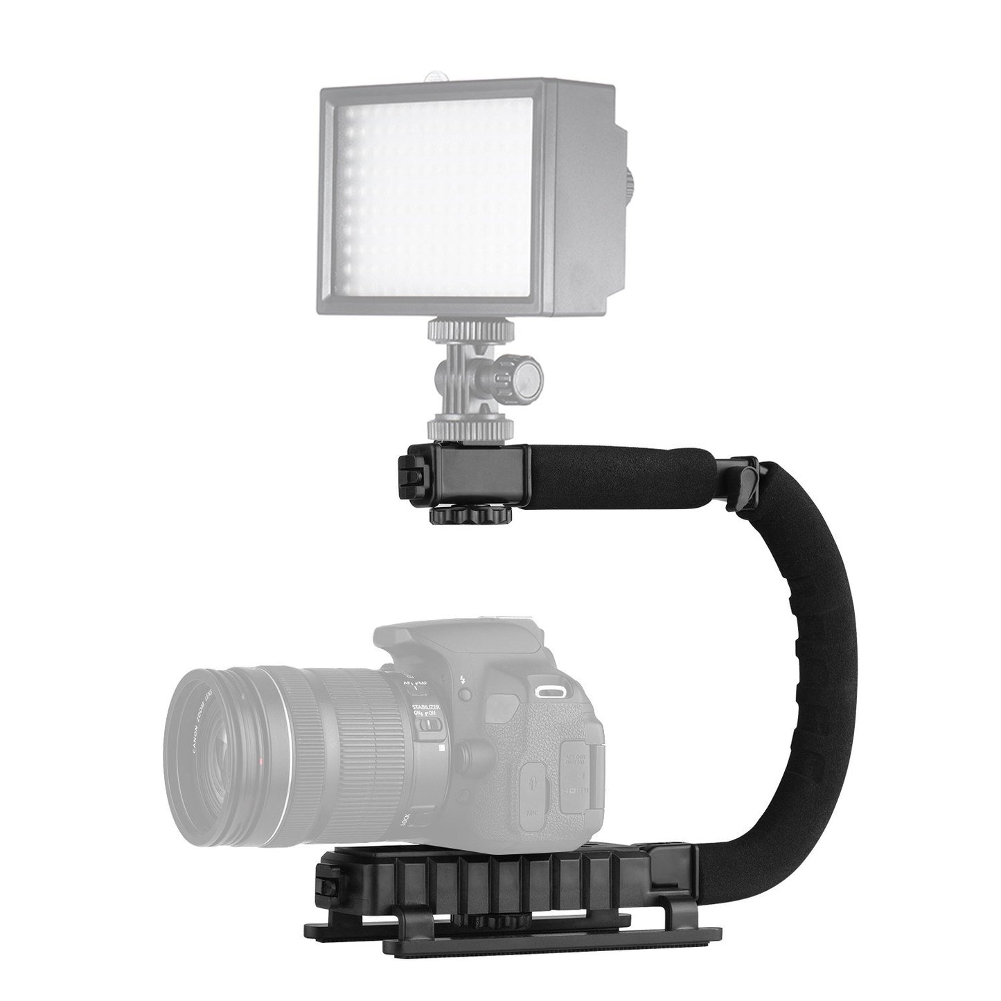 Professional Portable Foldable C-shaped Action Stabilizer Grip for DV Camera Smartphones