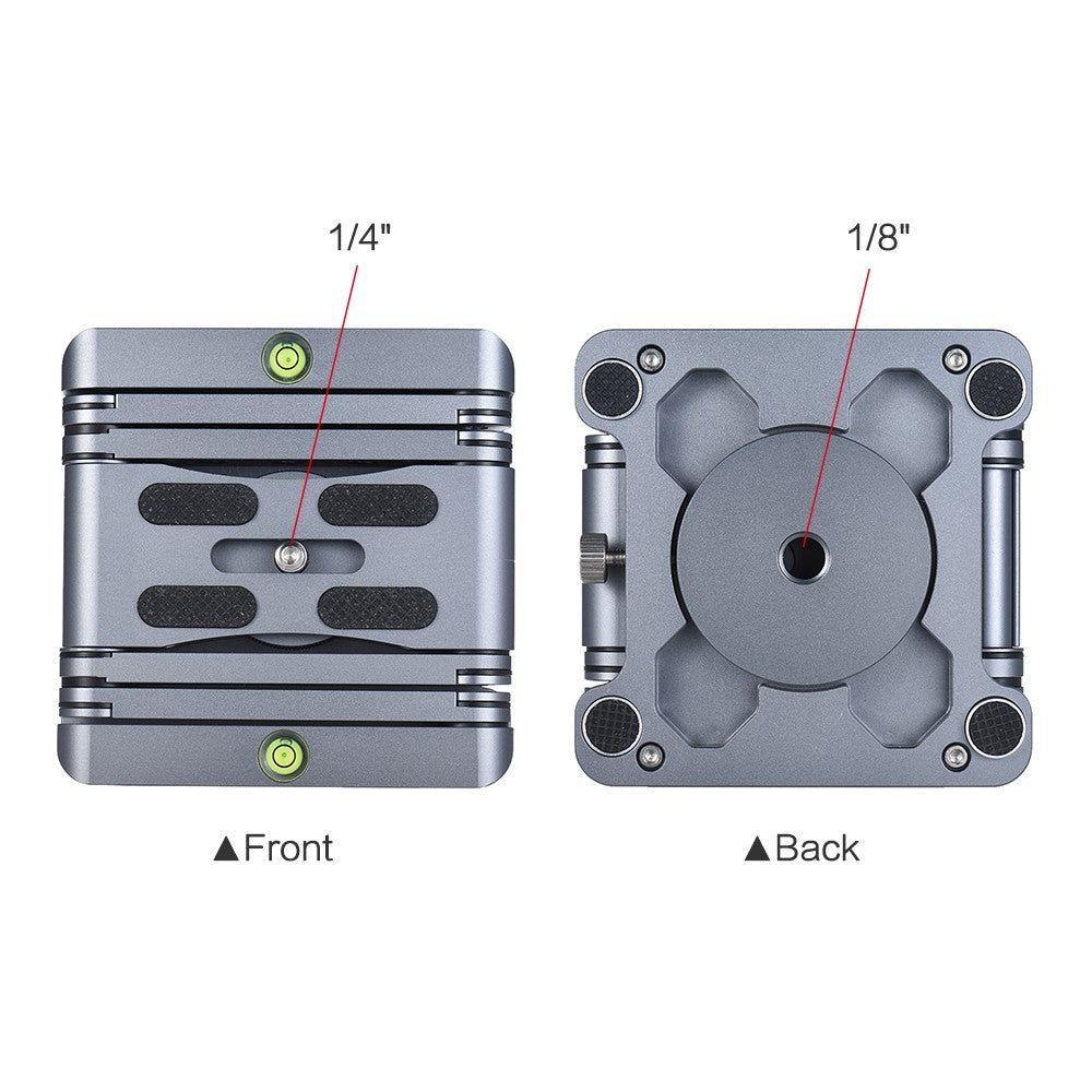 Aluminum Alloy Folding Z Tilt Head Z Flex Tilt Tripod Head - Silver