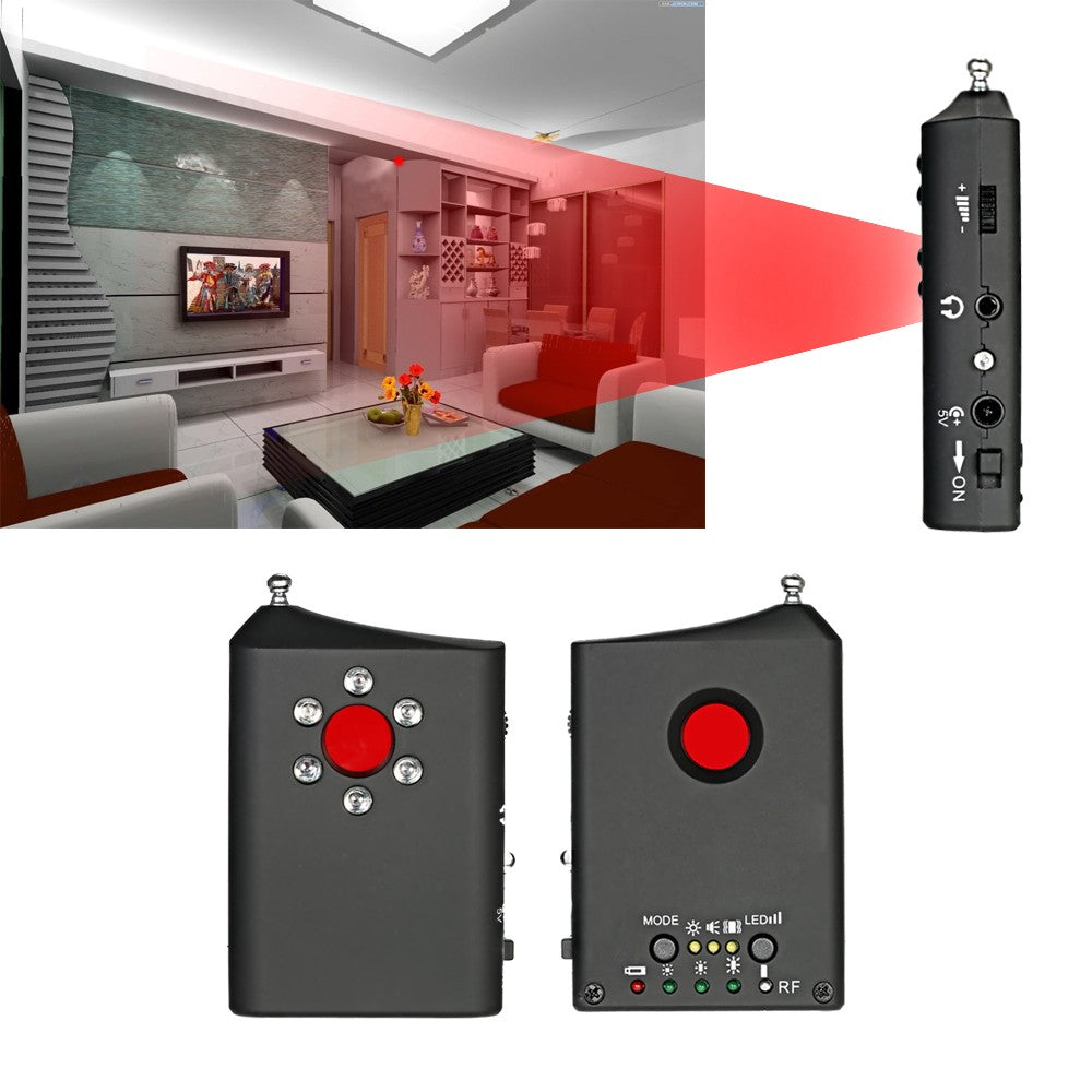 Full-range RF Wireless Signal Radio Detector Camera Auto-detection Tracer Finder 1MHz-6.5GHz Range Adjustable Sensitivity - UK Plug