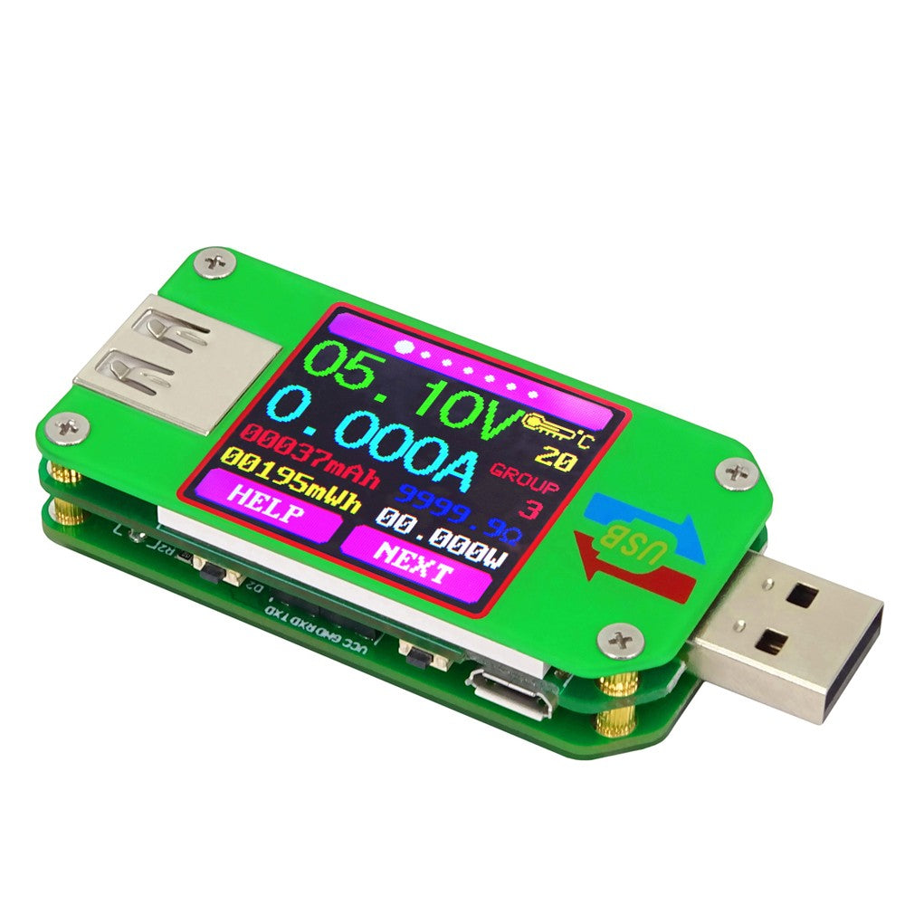 RD UM24C USB 2.0 Color LCD Display Tester Voltage Current Meter Voltmeter Ammeter Battery Charge Cable Impedance Measurement Communication Version