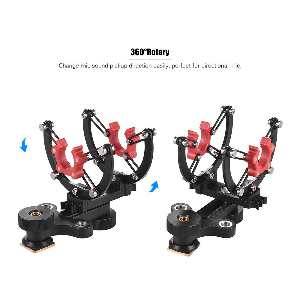 BOYA BY-C40 Shock Mount Clip Holder Camera Shoe for Shotgun Microphones 20-22mm Diameter