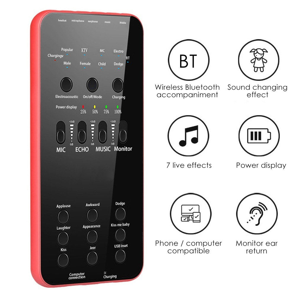 E6 Sound Card for Cell Phone PC Broadcast Sound Card
