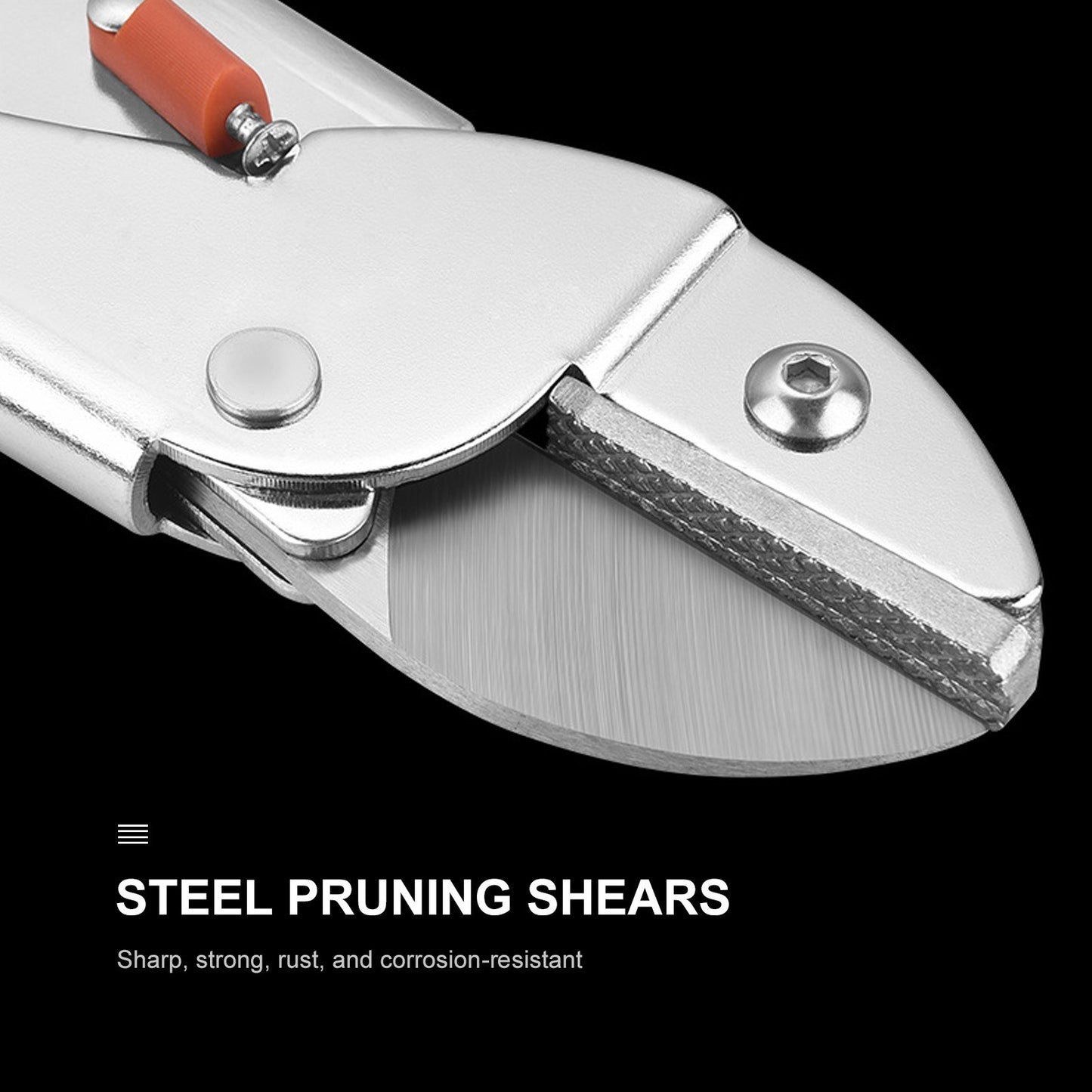 Secateurs Steel Blade Pruning Shears with Ergonomic Handles Gardening Pruning Scissors - L