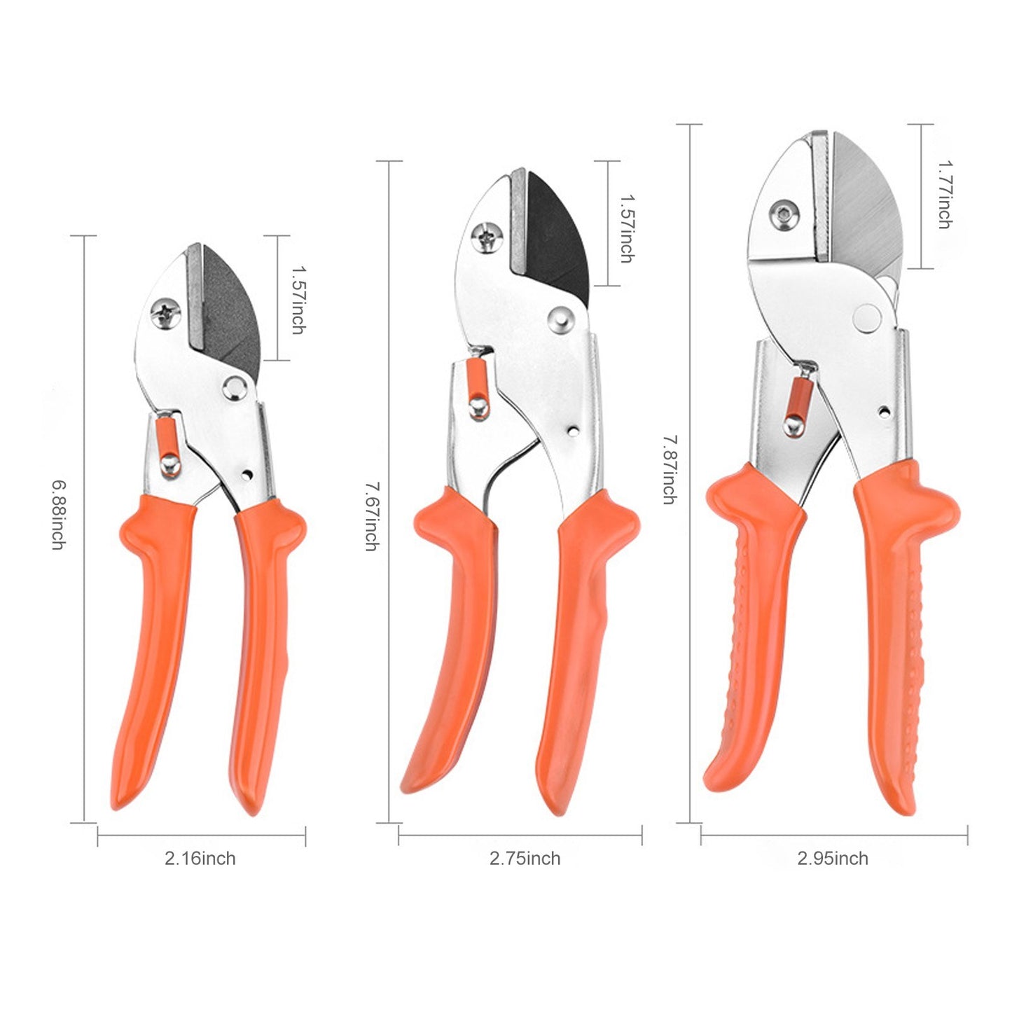 Secateurs Steel Blade Pruning Shears with Ergonomic Handles Gardening Pruning Scissors - M