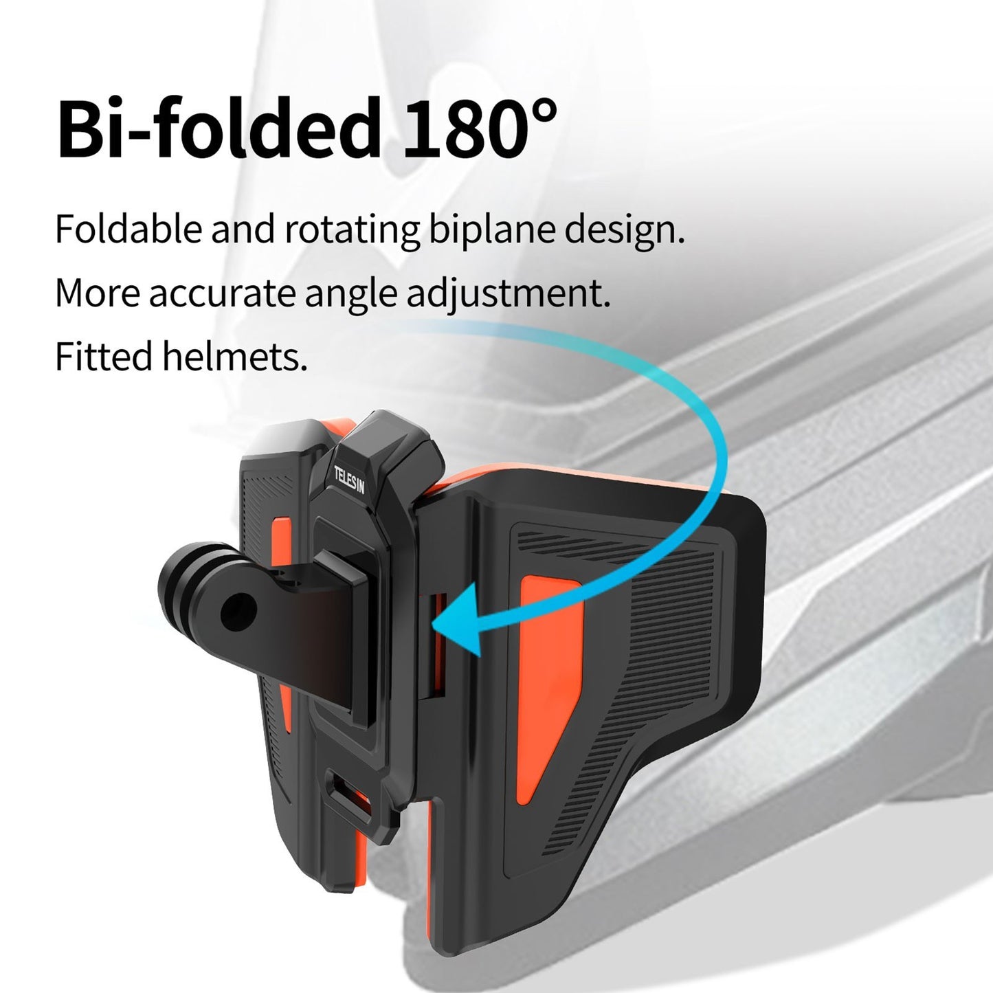 Uniqkart GP-HBM-MT2 2nd Generation Motorcycle Helmet Mount Compatible with GoPro Hero 9 DJI Osmo ACTION Insta360