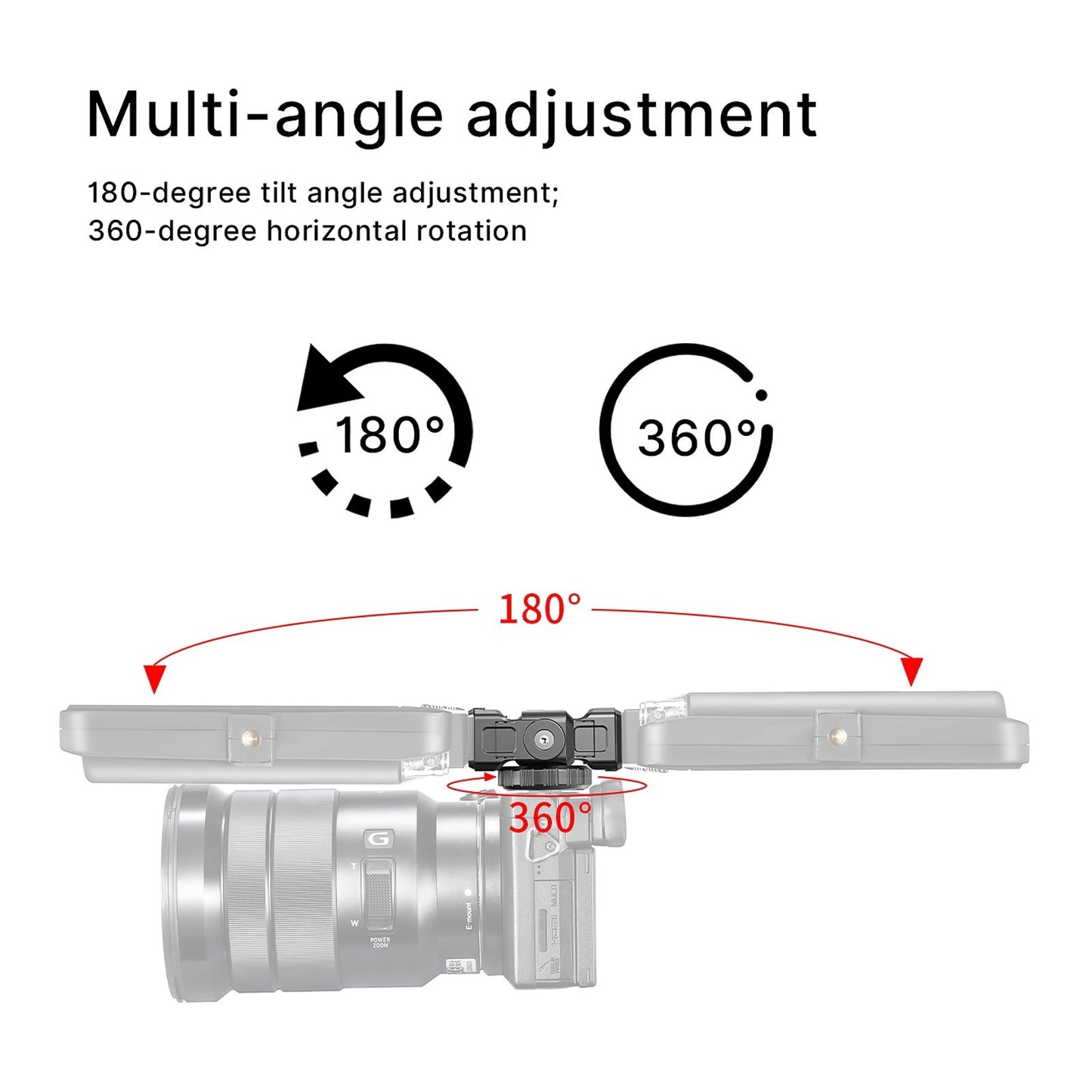 UURig Multi-functional Cold Shoe Mount Bracket with Quick Release Plate for DSLR SLR Camera
