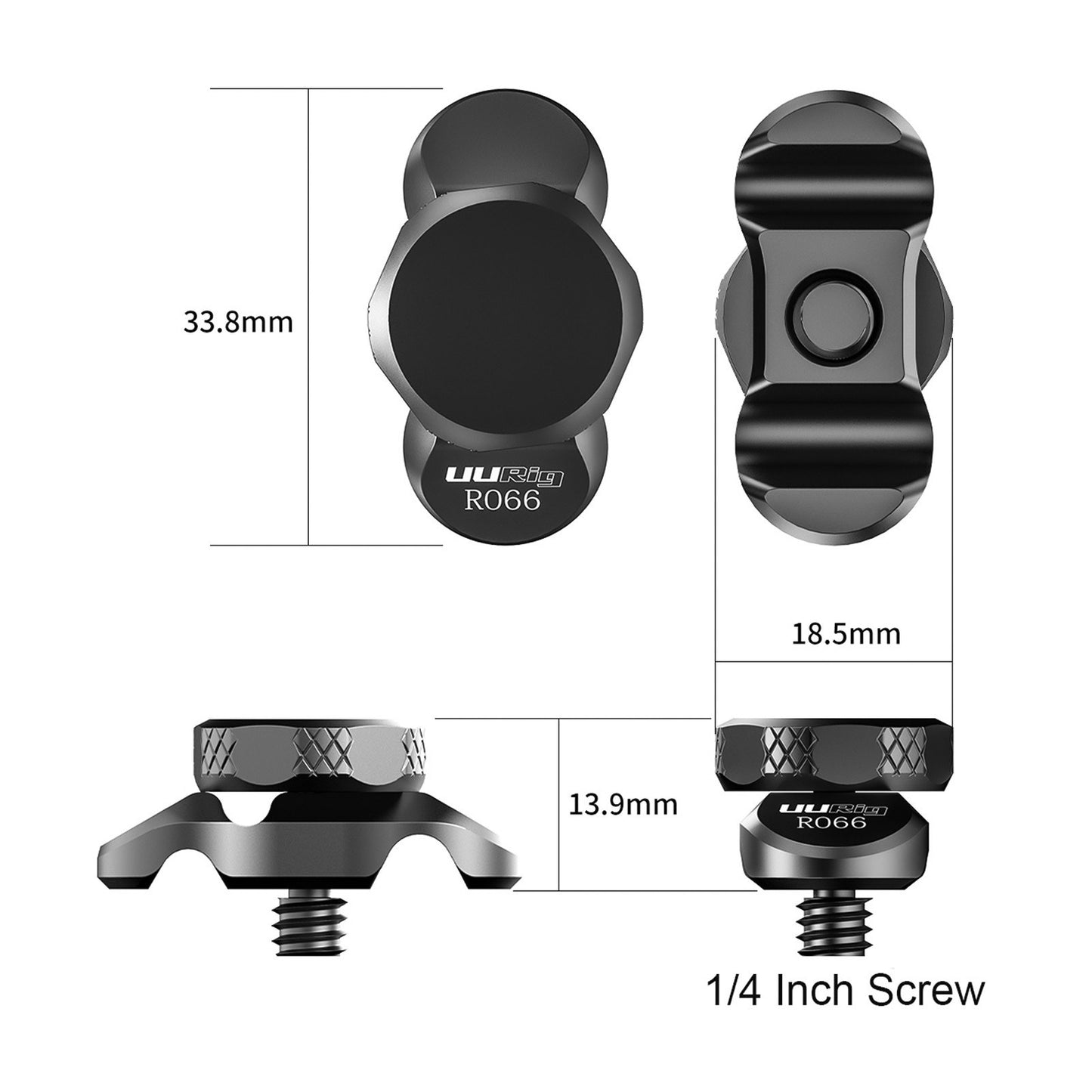 Uniqkart R066 Universal Cable Holder Lock Metal Clip Camera Cage Cable Clamp for 3mm-6mm Diameter Cables