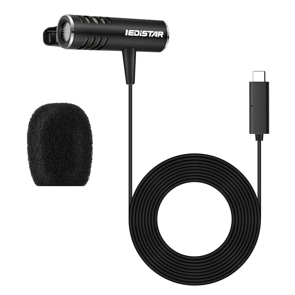 IEDiSTAR Omnidirectional Lavailier Microphone Dual Condenser Lapel Mic 9.8ft/3 Meters Cable for DJI OSMO Pocket Smartphone
