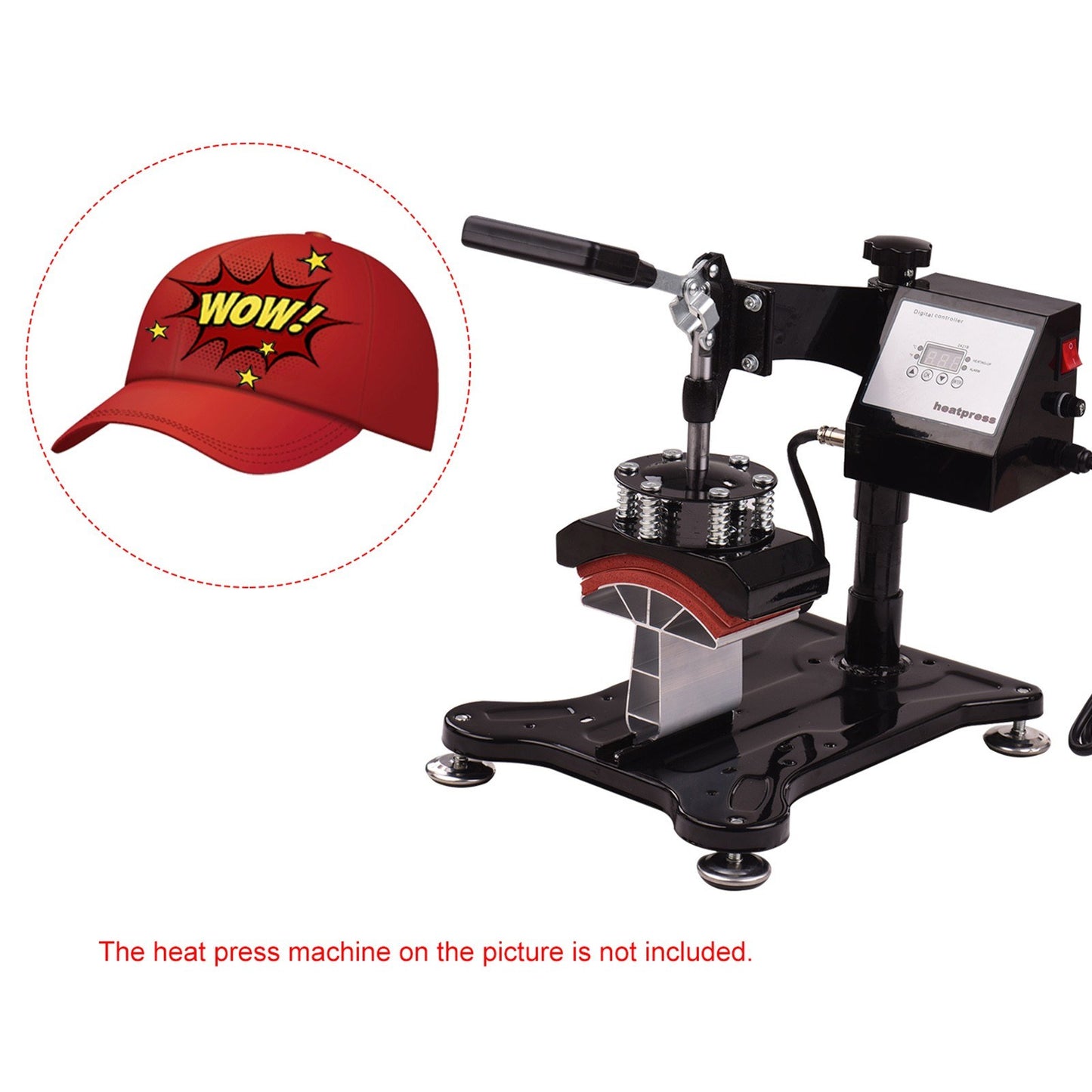 Aibecy Hat Cap Press Mat Pad 5.5x3 Inch 110V for Heat Press Machine Hat Heating Machine - 110V