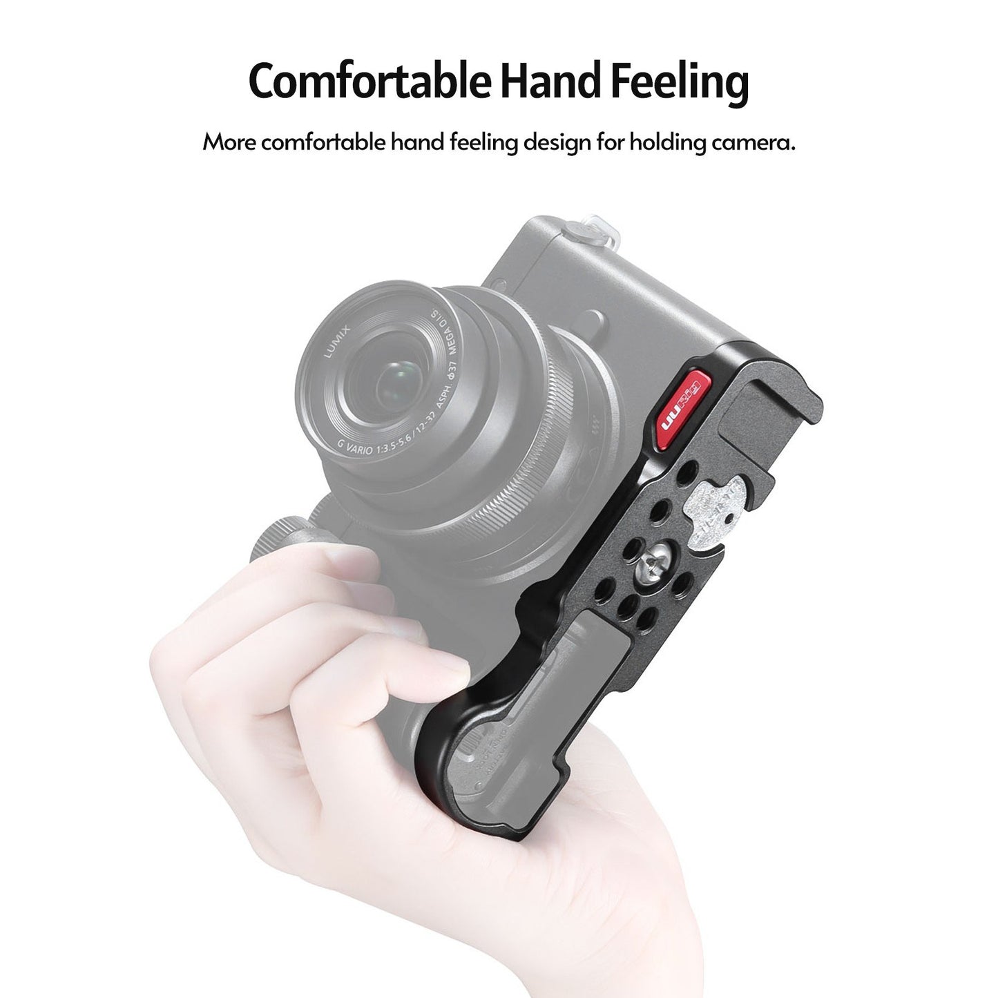 Uniqkart R064 Metal Bottom Plate Quick Release Plate Vertical Shooting Bracket for Panasonic Lumix G100 Camera