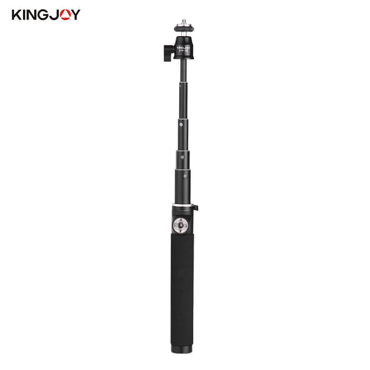 KINGJOY H100D-63 Extendable Selfie Stick Extension Pole Rod with 1/4&quot; Screw for Gopro Hero5 4 3 3+ Action Camera for DJI OSMO Handheld Stabilizer