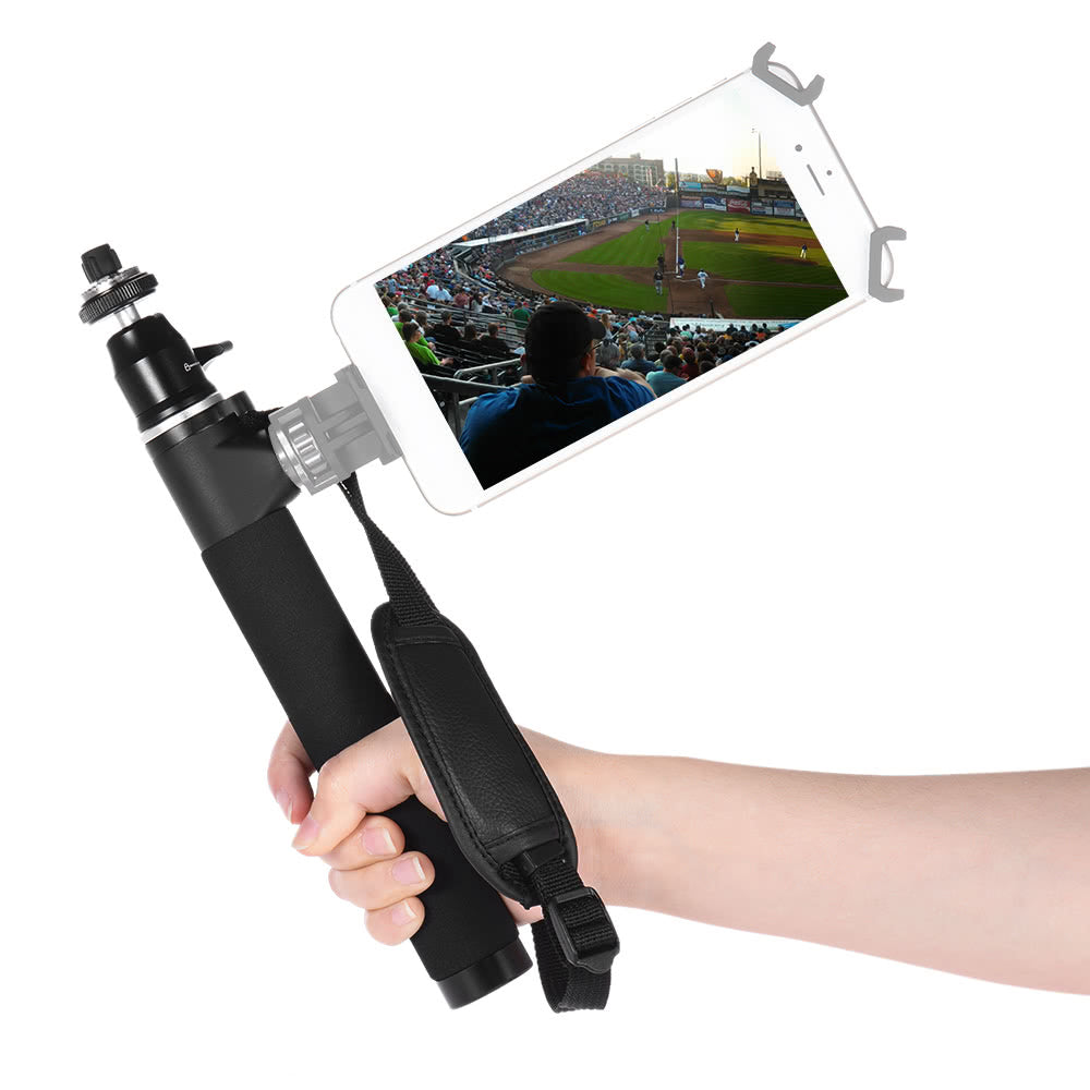 KINGJOY H100D-63 Extendable Selfie Stick Extension Pole Rod with 1/4&quot; Screw for Gopro Hero5 4 3 3+ Action Camera for DJI OSMO Handheld Stabilizer