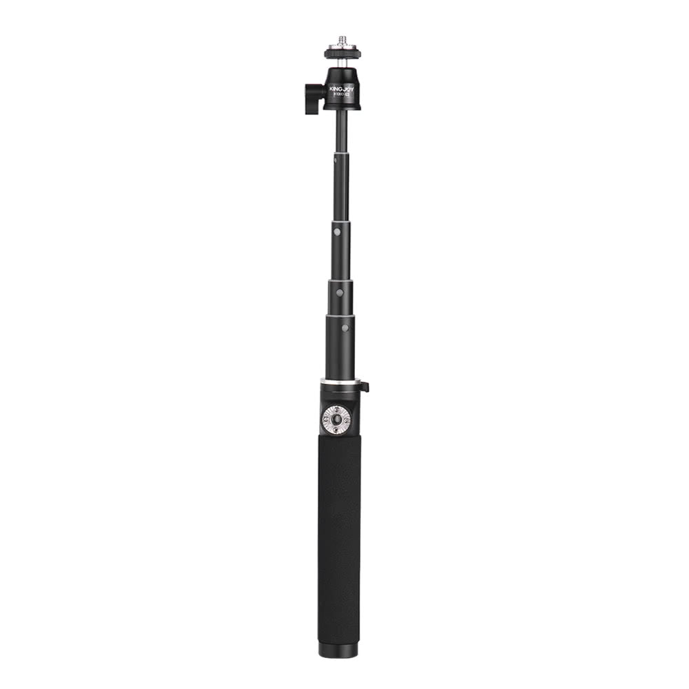 KINGJOY H100D-63 Extendable Selfie Stick Extension Pole Rod with 1/4&quot; Screw for Gopro Hero5 4 3 3+ Action Camera for DJI OSMO Handheld Stabilizer