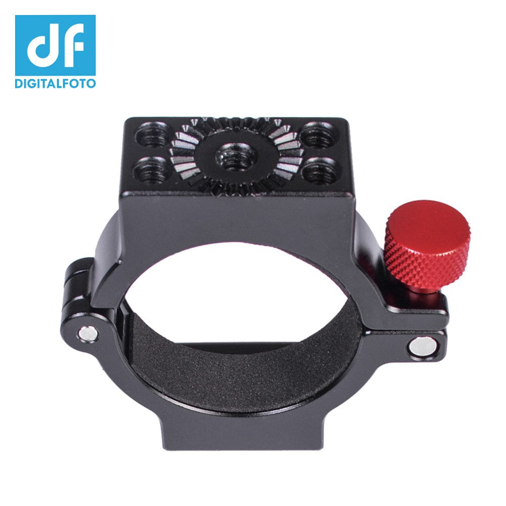 DF DIGITALFOTO ANT Extension Ring Adapter Clip Clamp with Hot Shoe + 1/4 Inch Screw Hole for Mic LED Video Light Mount for Zhiyun Smooth 4 Gimbal Stabilizers Accessory - Hot Shoe + 1/4 Inch Screw Hole